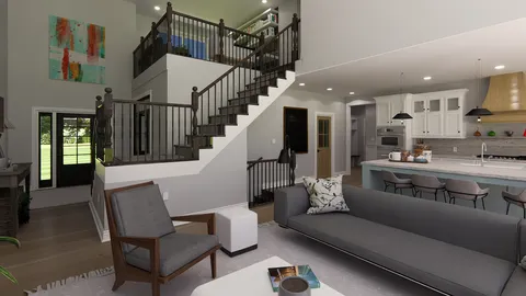 The Weller house plan, exterior view 9